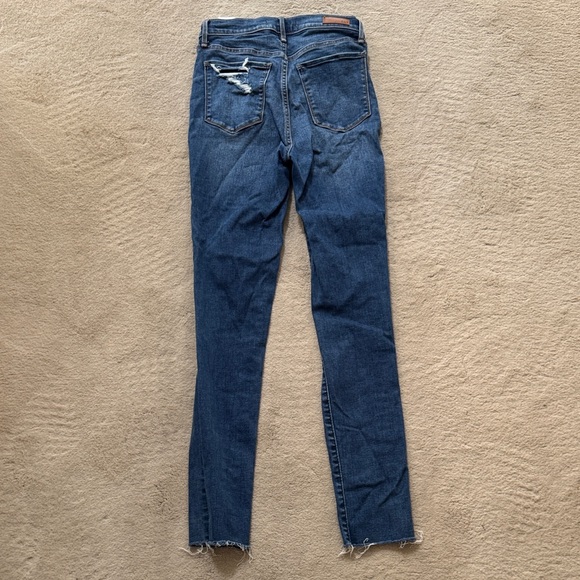 Abercrombie & Fitch Dark Blue Distressed Skinny Jeans sz 27/4 - Picture 5 of 6